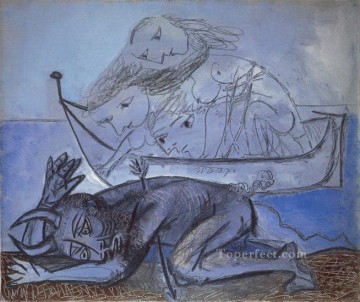 boat warship Painting - Boating boats and wounded fauna 1937 cubist Pablo Picasso